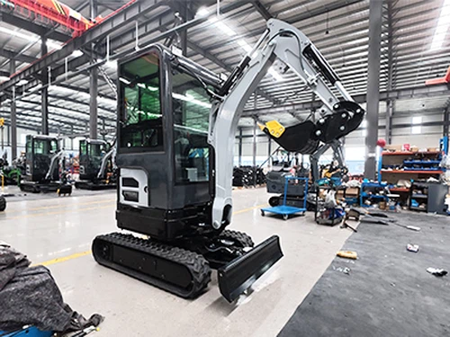 Съсредоточете се върху полето на малки строителни машини и създайте високопро...